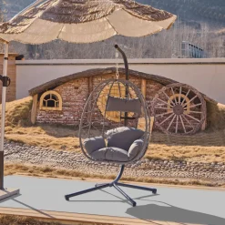 3S. x Home Le fauteuil suspendu VENICE style scandinave en rotin et en métal Hot