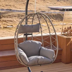 3S. x Home Le fauteuil suspendu VENICE style scandinave en rotin et en métal Hot