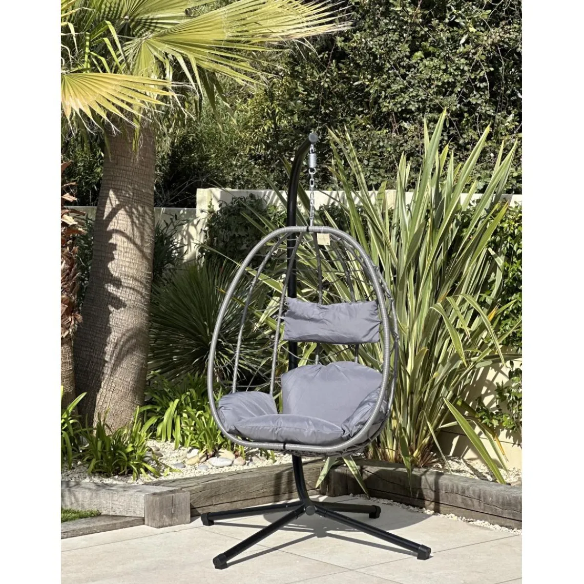 3S. x Home Le fauteuil suspendu VENICE style scandinave en rotin et en métal Hot