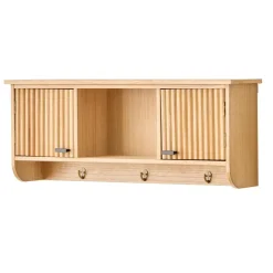 3S. x Home Le Porte-Manteau mural en bois 2 Portes Style Japandi 2 Crochets KONDO style scandinave pour une touche de modernité et d'élégance Discount
