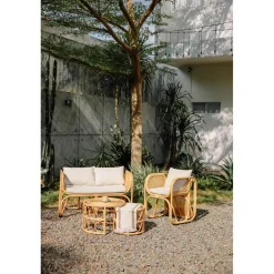 3S. x Home Le set de tables basses SALAWATI design épuré et sa structure en rotin Sale