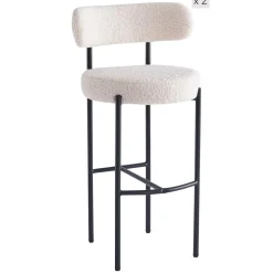 3S. x Home Le tabouret de bar LARS design scandinave élégant assise garnie premium avec une mousse ultra-dense Best