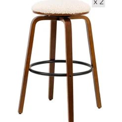 3S. x Home Le tabouret de bar MORENO design industriel élégant assise garnie premium avec une mousse ultra-dense Outlet