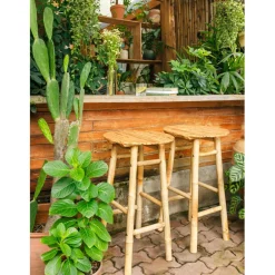 3S. x Home Le tabouret de bar SAMARINA son design scandinave élégant assise en bambou Online