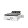 3S. x Home Lit à Rangements en Pin Massif Blanc WYSOKI Best
