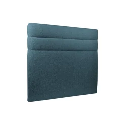 Wtb Lit avec tête de lit lignes bouclette et sommier tapissier Bleu New