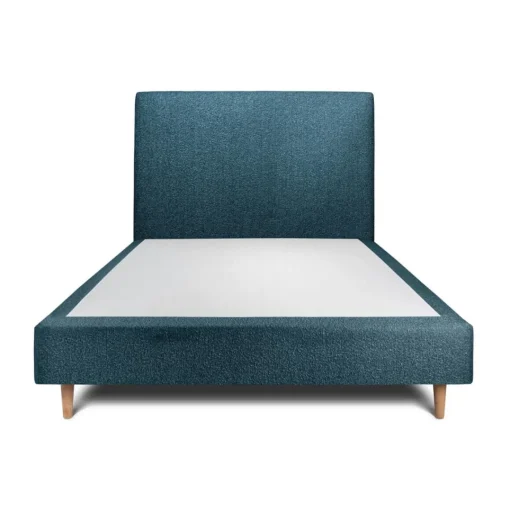 Wtb Lit avec tête de lit tapissier bouclette et sommier Bleu Online