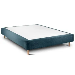 Wtb Lit avec tête de lit tapissier bouclette et sommier Bleu Online