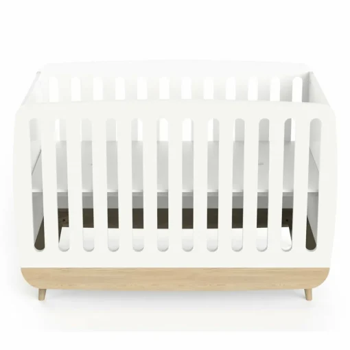 3 SUISSES Lit Bébé FIRMIANA blanc et pin naturel Clearance