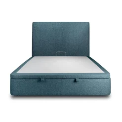 Sommeil de Plomb Lit coffre avec tête de lit tapissier Bouclette Bleu Clearance