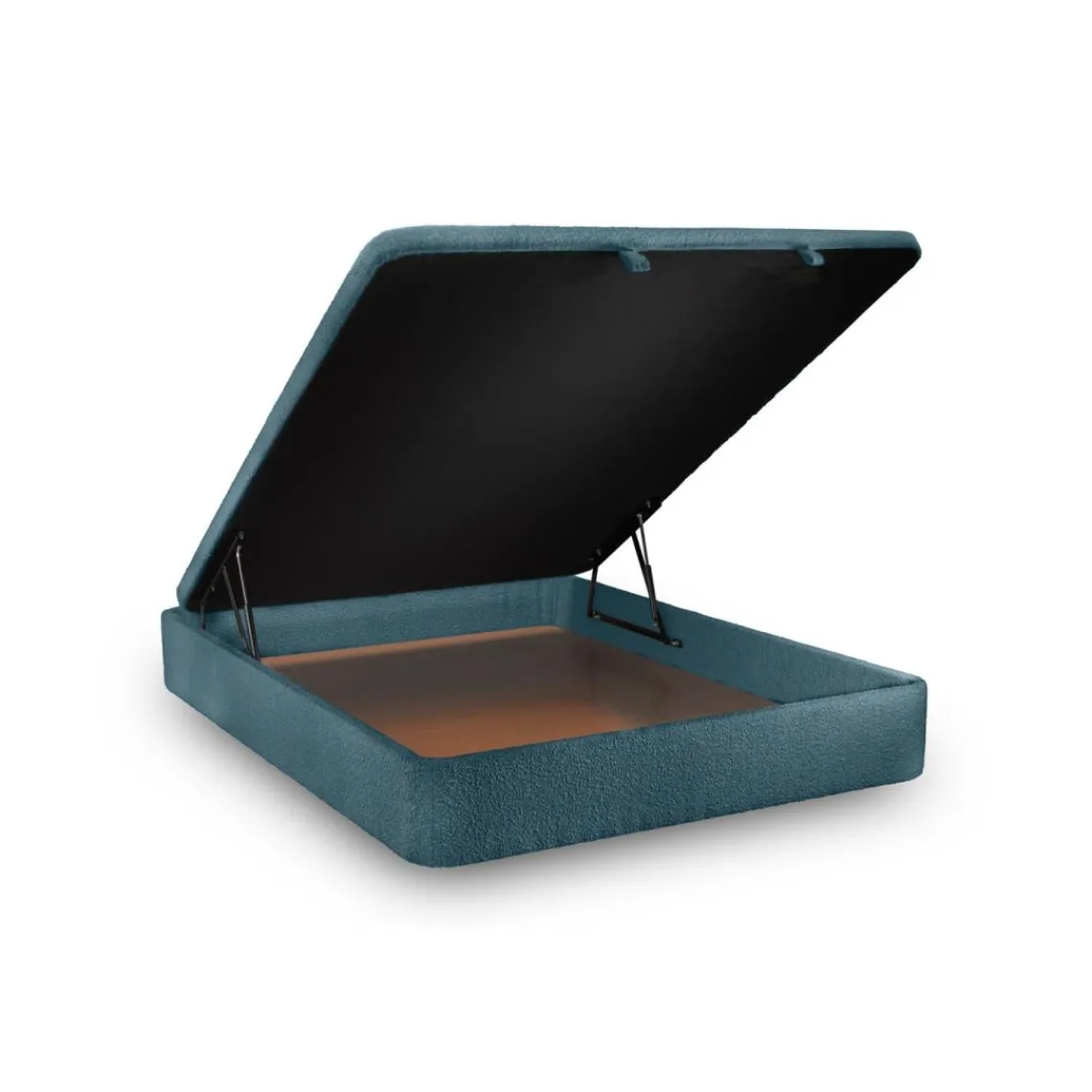 Sommeil de Plomb Lit coffre avec tête de lit tapissier Bouclette Bleu Clearance