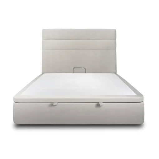 Wtb Lit coffre avec tête de lit lignes Velours Gris clair Clearance