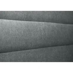 Sommeil de Plomb Lit coffre avec tête de lit lignes Tissu Gris anthracite