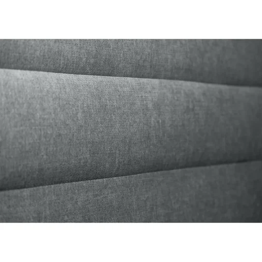 Sommeil de Plomb Lit coffre avec tête de lit lignes Tissu Gris anthracite