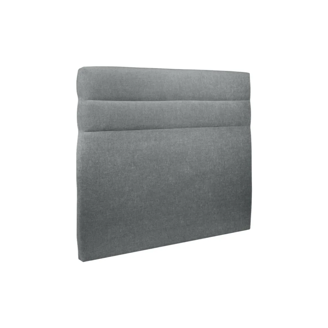 Sommeil de Plomb Lit coffre avec tête de lit lignes Tissu Gris anthracite
