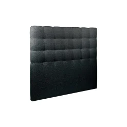 Wtb Lit coffre avec tête de lit capitonnee Bouclette Noir
