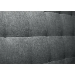 Sommeil de Plomb Lit coffre avec tête de lit capitonnee Tissu Gris anthracite