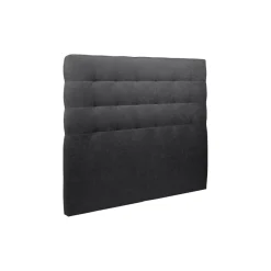 Wtb Lit coffre avec tête de lit capitonnee Tissu Noir Best