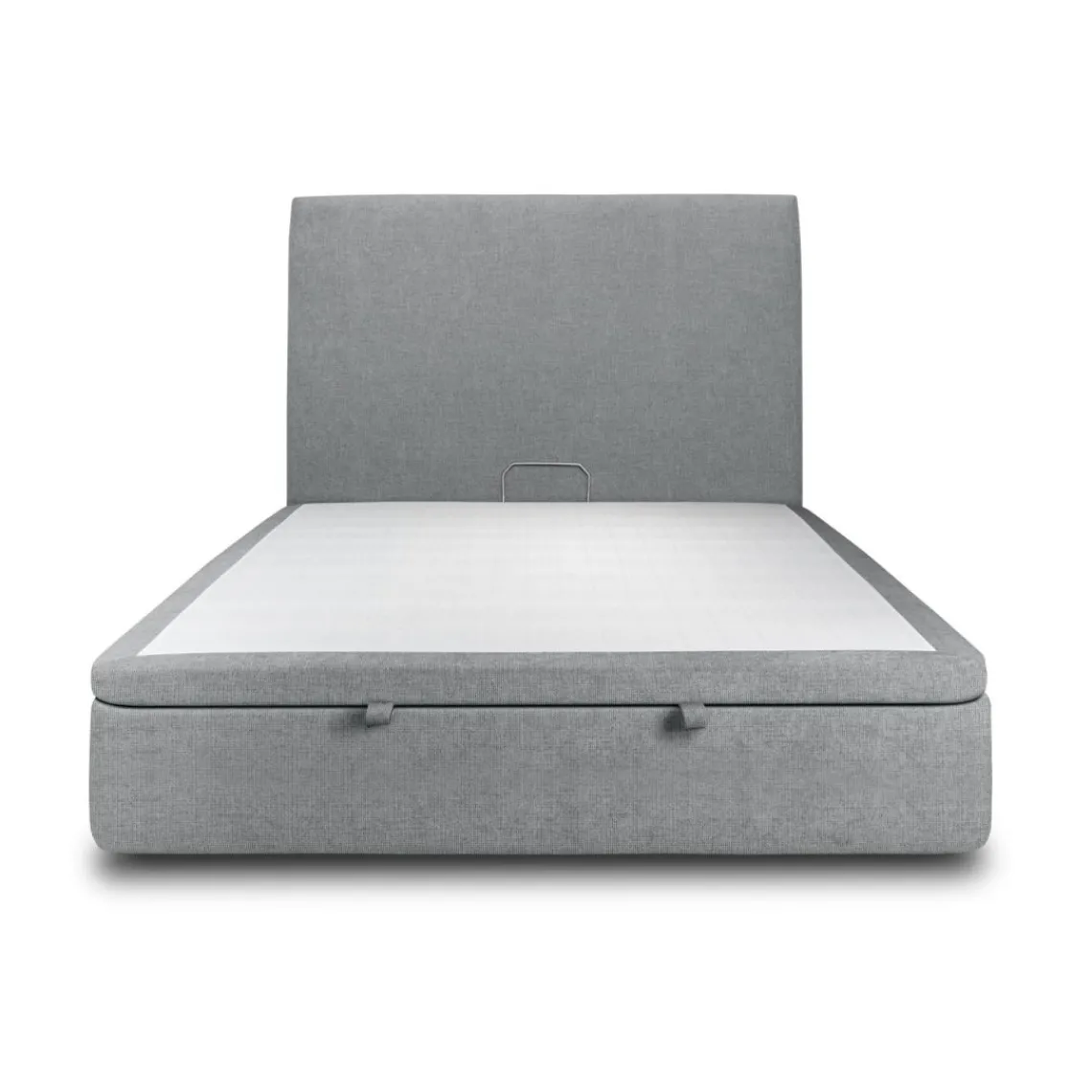 Sommeil de Plomb Lit coffre avec tête de lit tapissier Tissu Gris anthracite Sale