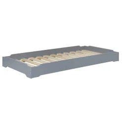 3S. x Home Lit empilable en pin massif 90 x 190 gris