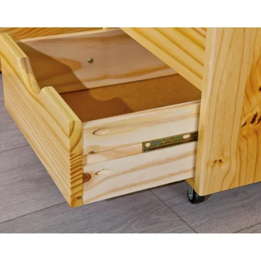 3S. x Home Lit en Pin Massif avec tiroirs de rangement IRIVO bois Best