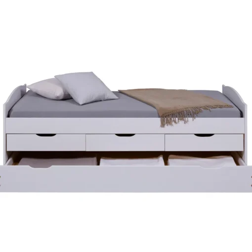3S. x Home Lit en Pin Massif 90x190 ULLI Blanc Sale
