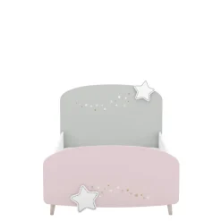 3 SUISSES Lit Enfant étoiles rose blanc