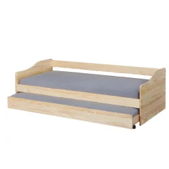 3S. x Home Lit Gigogne en Bois Massif Nature Marron Clearance