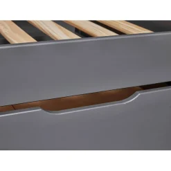 3S. x Home Lit multi fonction DREAM THE FUTURE Gris 90x200 Sommiers inclus Matelas non inclus New