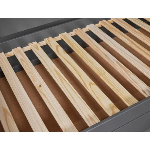 3S. x Home Lit multi fonction DREAM THE FUTURE Gris 90x200 Sommiers inclus Matelas non inclus New