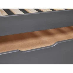 3S. x Home Lit multi fonction DREAM THE FUTURE Gris 90x200 Sommiers inclus Matelas non inclus New