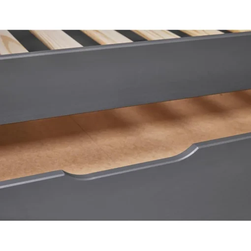 3S. x Home Lit multi fonction DREAM THE FUTURE Gris 90x200 Sommiers inclus Matelas non inclus New