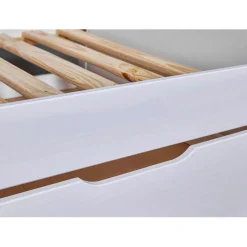 3S. x Home Lit multi fonction DREAM THE FUTURE blanc 90x200 Sommiers inclus Matelas non inclus Discount