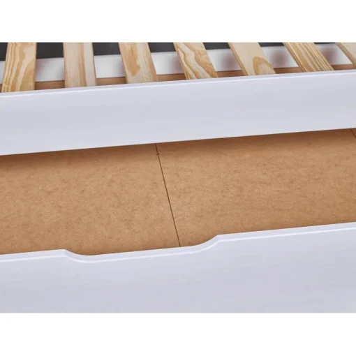 3S. x Home Lit multi fonction DREAM THE FUTURE blanc 90x200 Sommiers inclus Matelas non inclus Discount