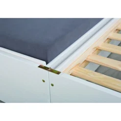 3S. x Home Lit multifonction 90x200 LORA Blanc