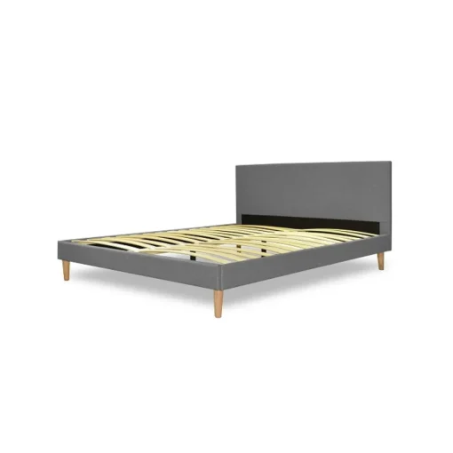 SAMPUR Lit nordik tissu gris clair Best