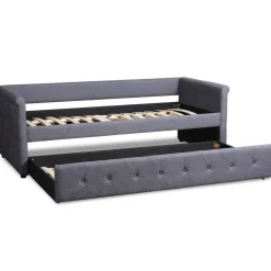 3S. x Home Lit simple gigogne Garry Tissu Gris Foncé New