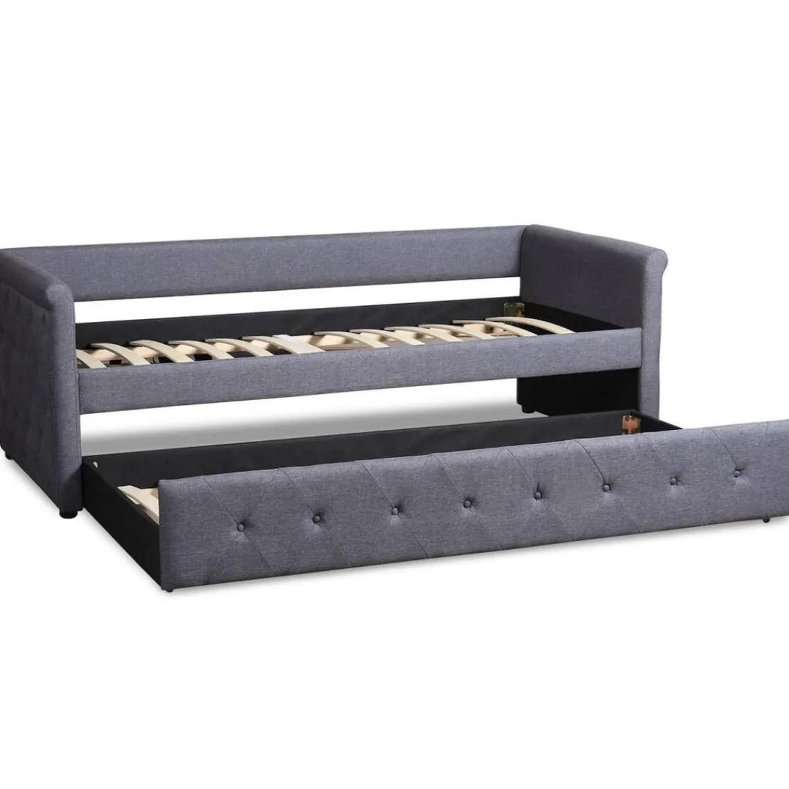 3S. x Home Lit simple gigogne Garry Tissu Gris Foncé New