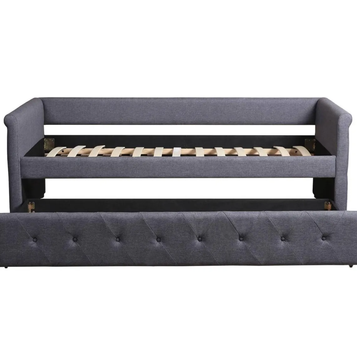 3S. x Home Lit simple gigogne Garry Tissu Gris Foncé New