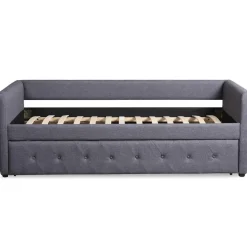 3S. x Home Lit simple gigogne Garry Tissu Gris Foncé New