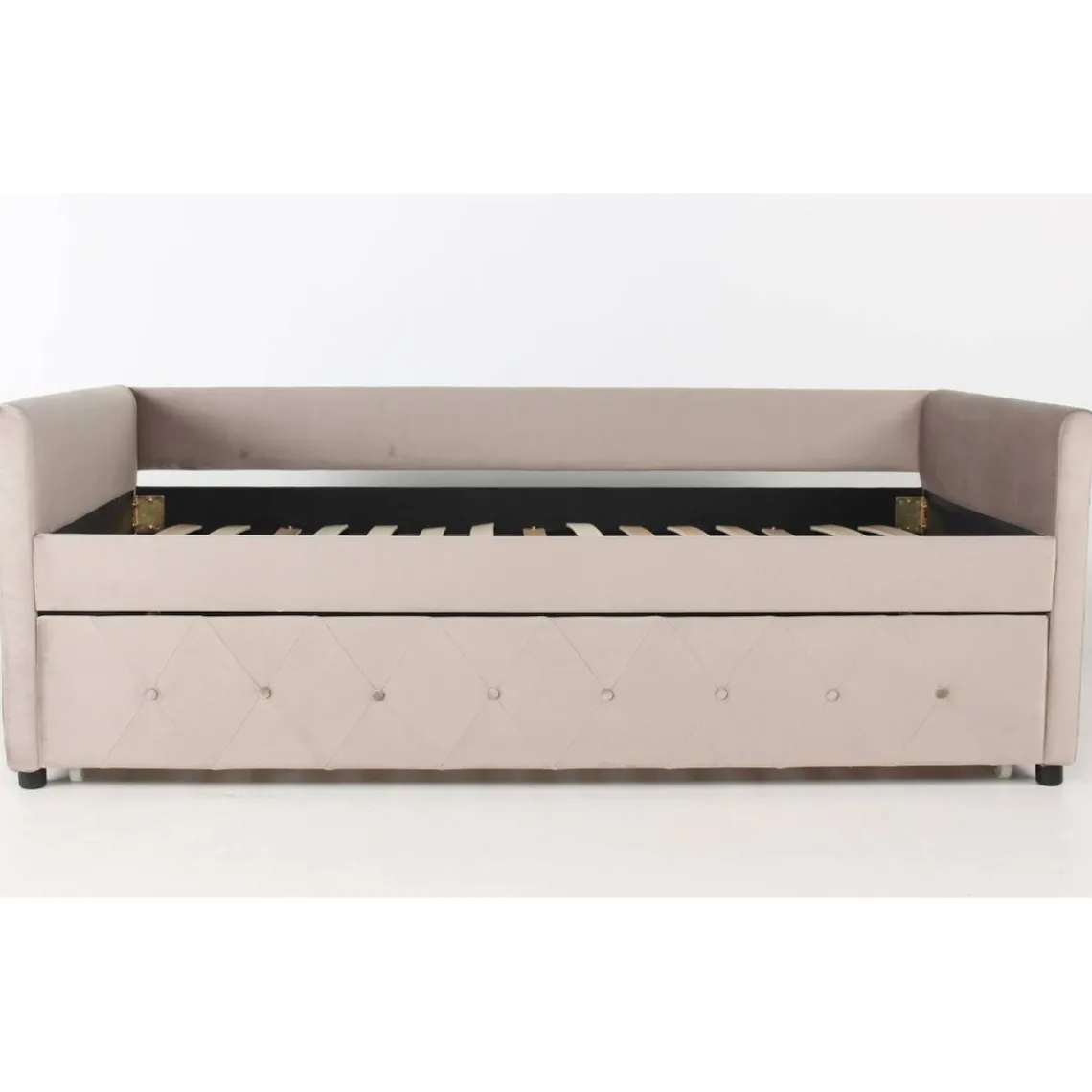 3S. x Home Lit simple gigogne Garry Velours Taupe