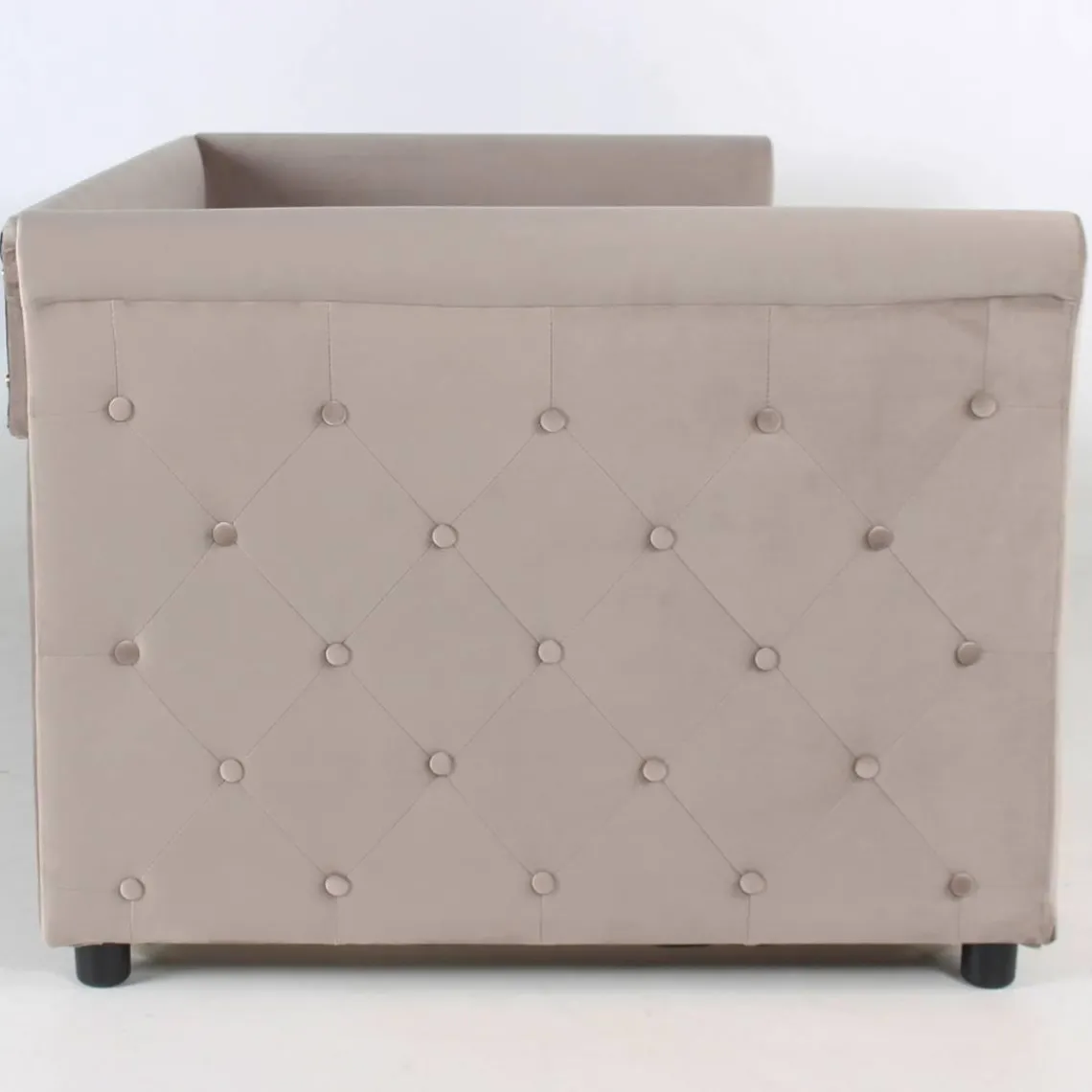 3S. x Home Lit simple gigogne Garry Velours Taupe