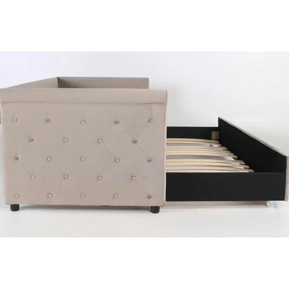 3S. x Home Lit simple gigogne Garry Velours Taupe