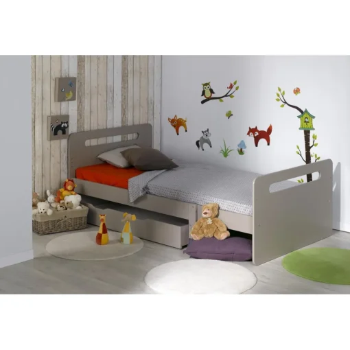 3S. x Home Lit évolutif Lin FEROE Marron Outlet
