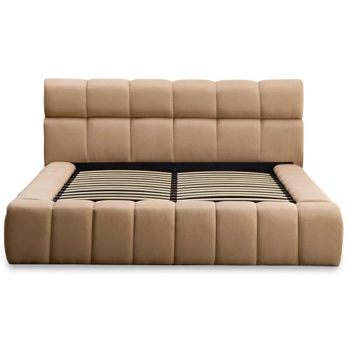 3S. x Home Lit-coffre complet avec rebords matelassés Tissu Beige Online
