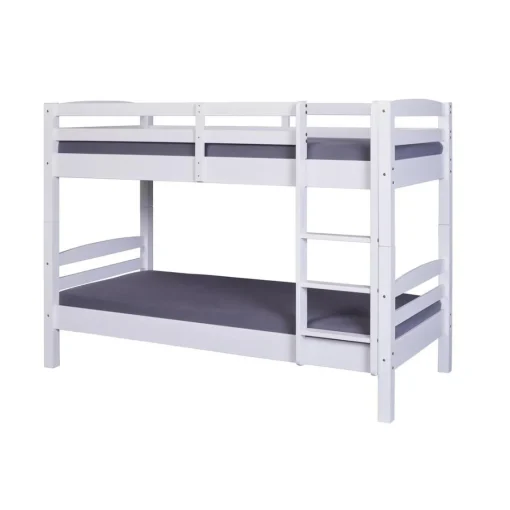 3S. x Home Lits superposés Sécables Blanc en Pin massif ADLEI New
