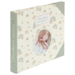 3S. x Home Livre de naissance bébé, carton, vert, 24x27 cm Discount