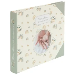 3S. x Home Livre de naissance bébé, carton, vert, 24x27 cm Discount