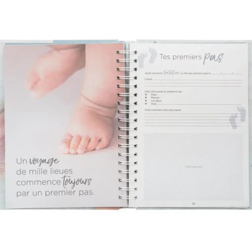 3S. x Home Livre Naissance 100 Pages bleu New