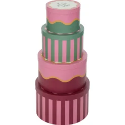 3S. x Home Lot de 4 boîtes Cherie rouge Discount